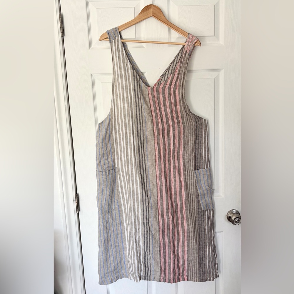FLAX linen pinafore dress
